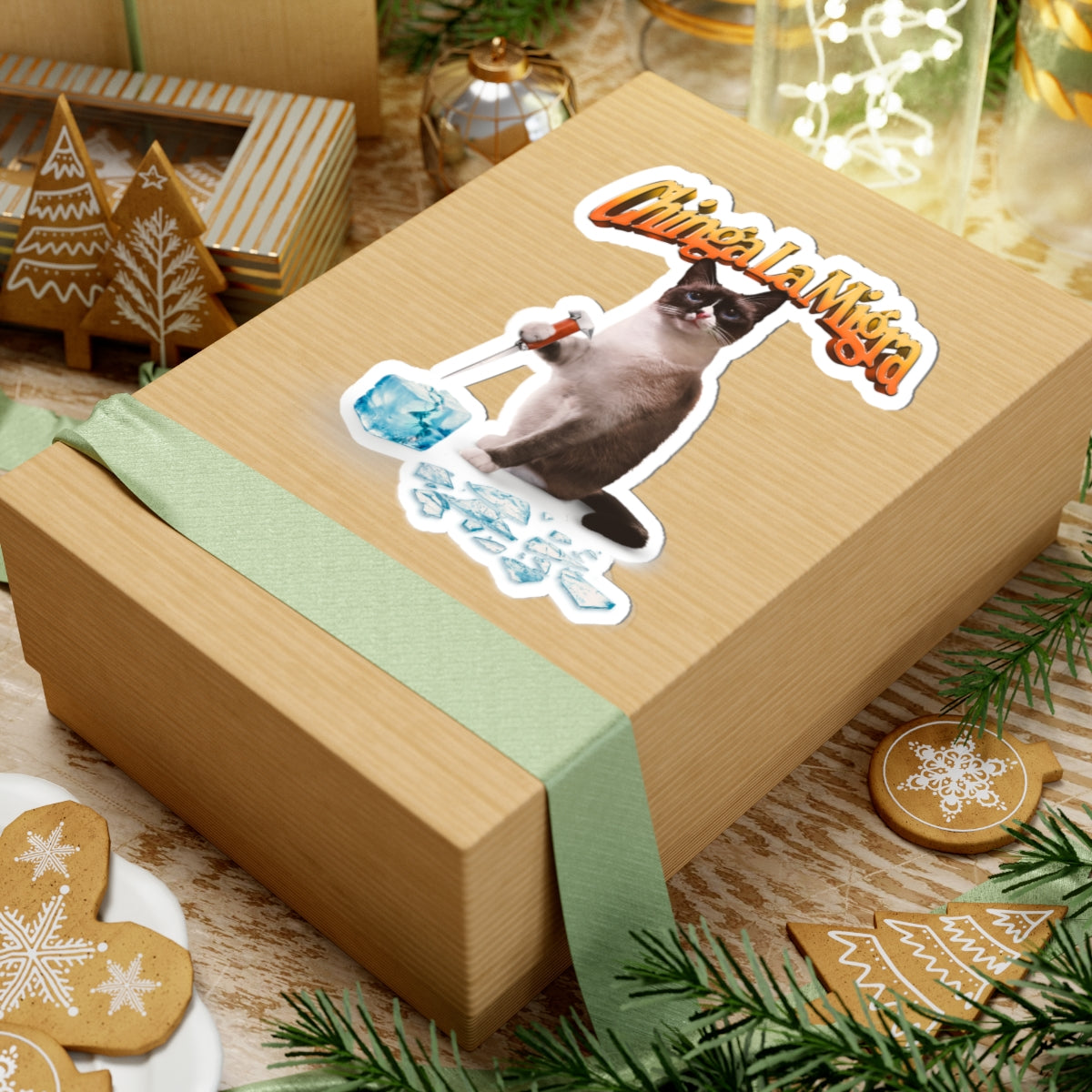 Sticker 'Chinga La Migra' Anti Ice Cat Kiss-Cut Sticker