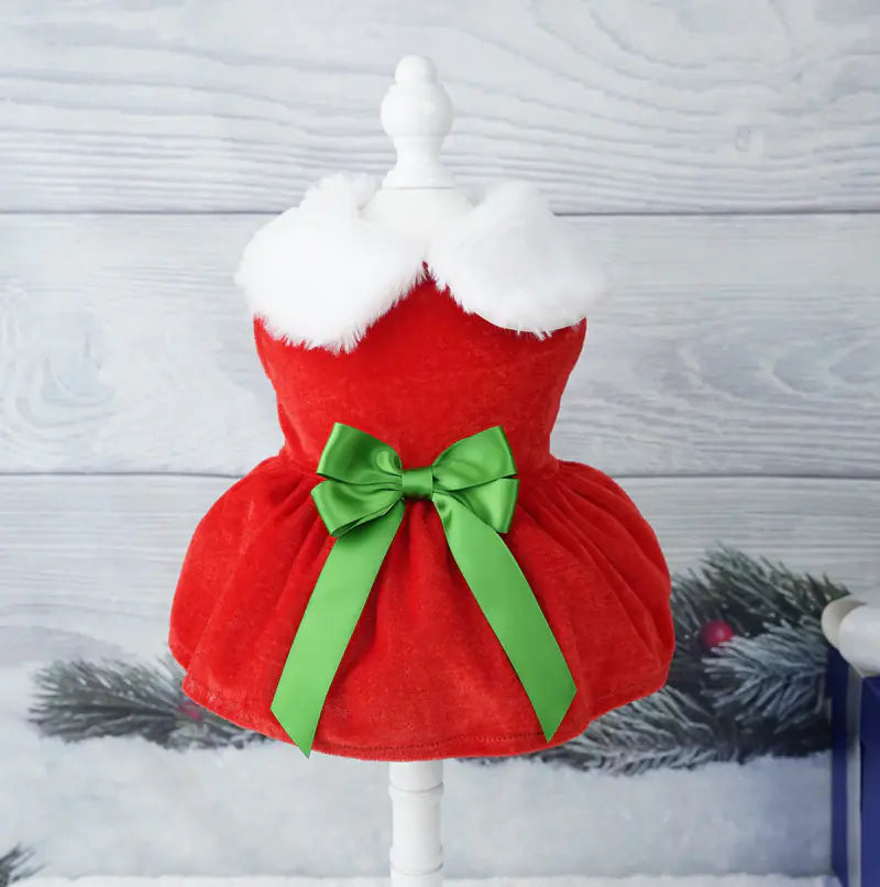 red christmas dog dress Red Sparkly Christmas Santa Chihuahua Dog Dress Clothing