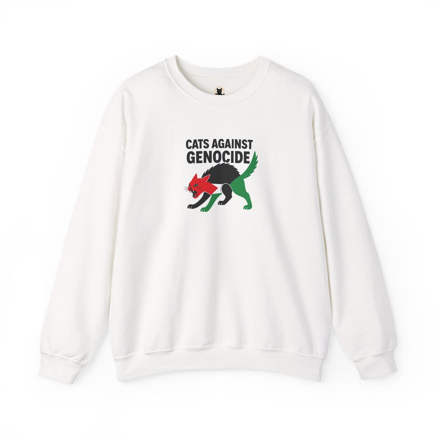 Cats Against Genocide Sweatshirt - Unisex Heavy Blend Crewneck, Cozy Gift, Eco-Friendly Fashion, Animal Rights Apparel, Casual Wear, [...]