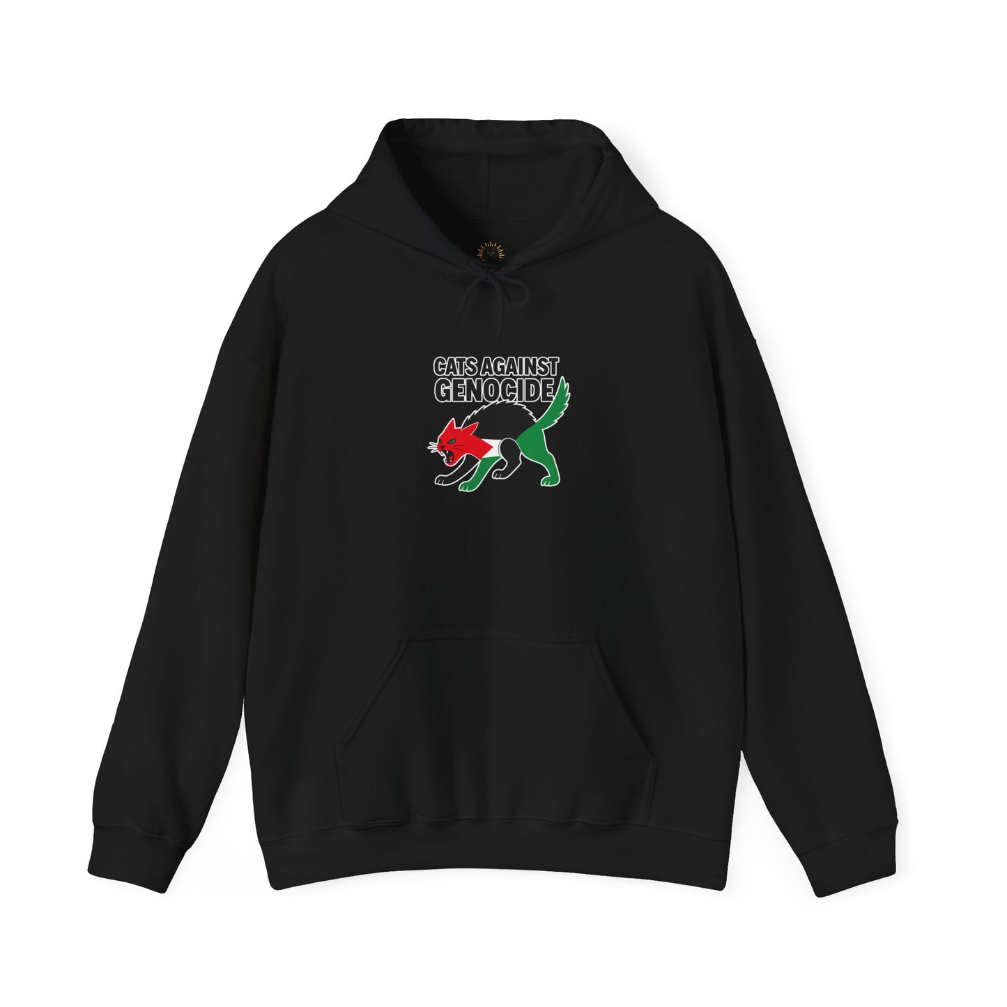 Cats Against Genocide Hooded Sweatshirt, Unisex Hoodie, Cozy Sweatshirt, Animal Rights Apparel, Activist Clothing, Gift for Cat Lovers