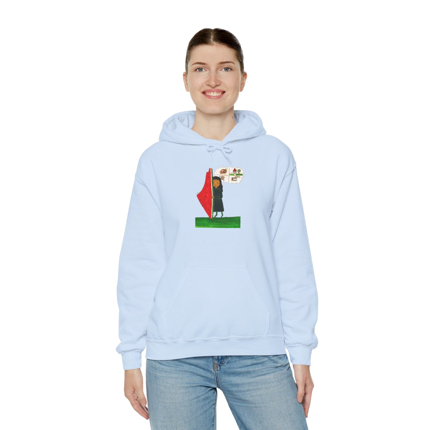 Gaza Hope Hoodie - 'Dreaming of a Normal Life' Artwork by Leen