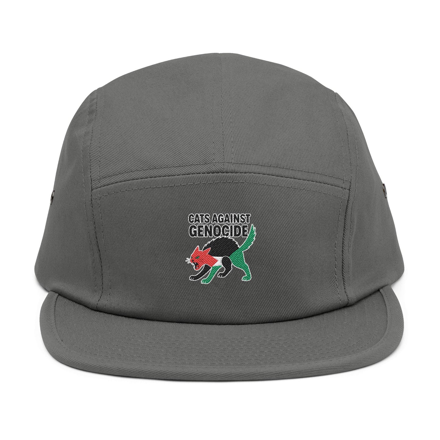 Embroidered 'Cats Against Genocide' Dino 5-Panel Cap