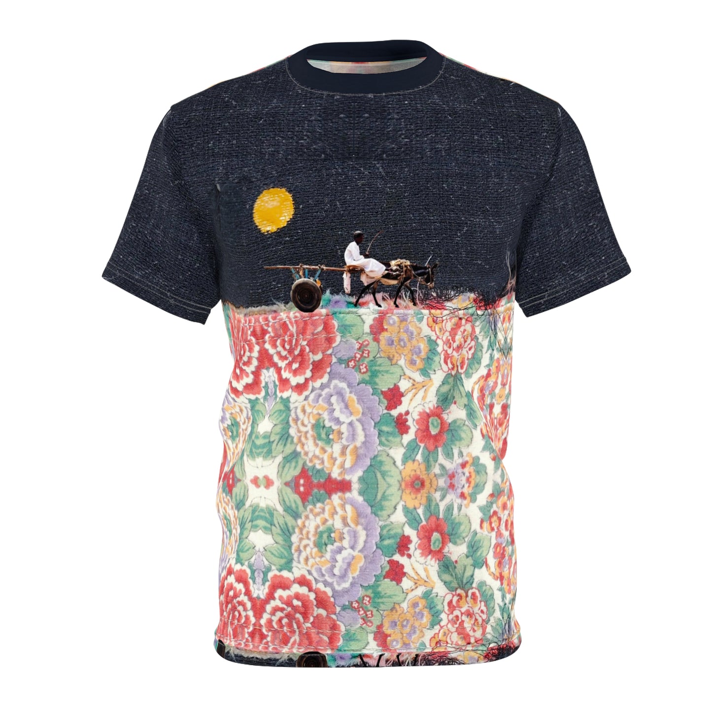 Mustafa Art- Vintage Floral & Nightscape Cut & Sew Tee — Horse Cart Illustration