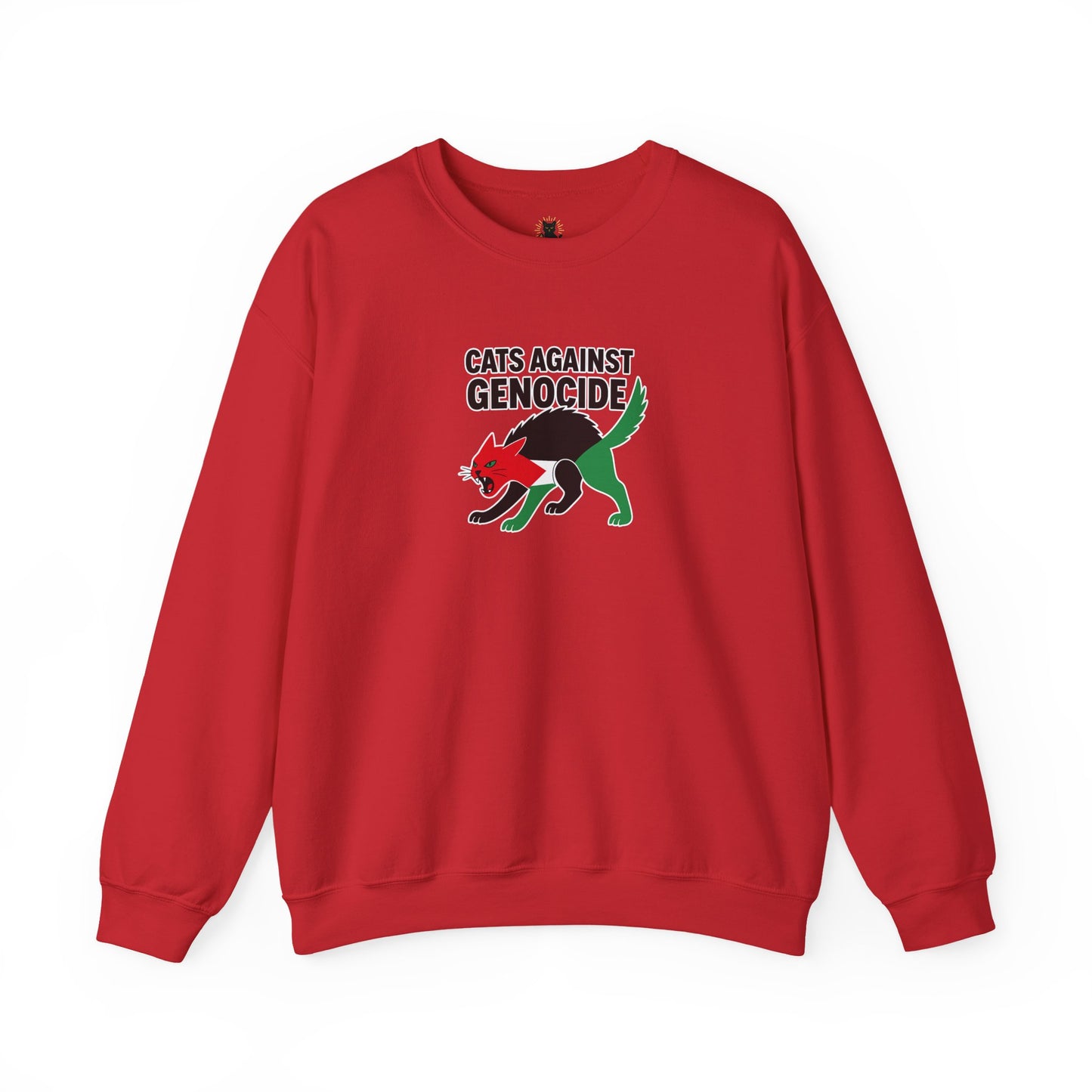 Cats Against Genocide Sweatshirt - Unisex Heavy Blend Crewneck, Cozy Gift, Eco-Friendly Fashion, Animal Rights Apparel, Casual Wear, [...]