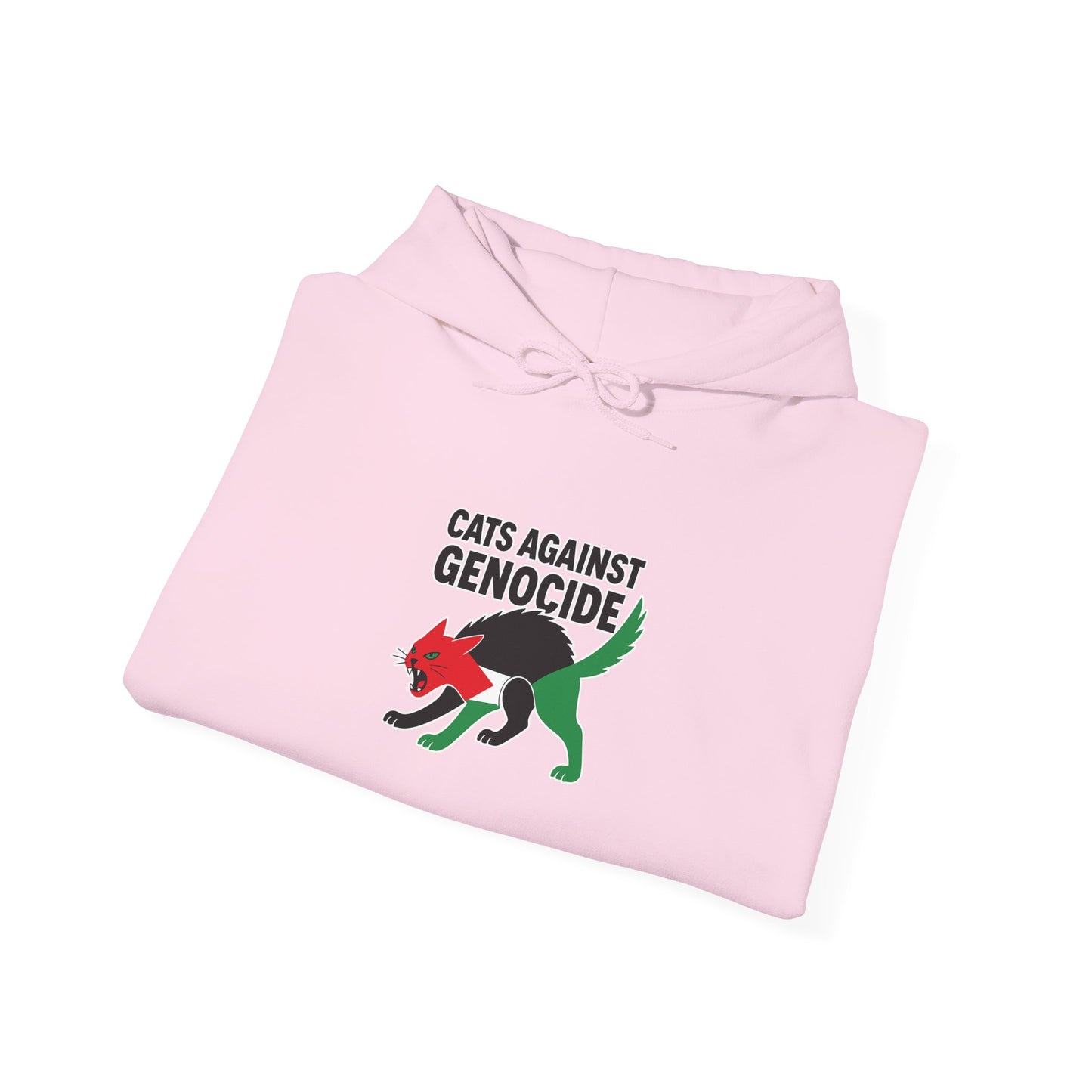 Cats Against Genocide Hooded Sweatshirt, Unisex Hoodie, Cozy Sweatshirt, Animal Rights Apparel, Activist Clothing, Gift for Cat Lovers