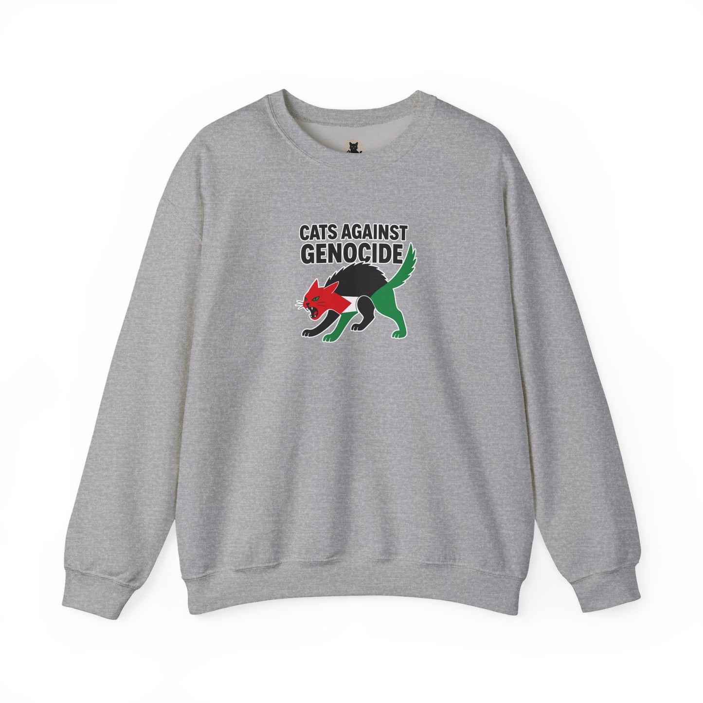 Cats Against Genocide Sweatshirt - Unisex Heavy Blend Crewneck, Cozy Gift, Eco-Friendly Fashion, Animal Rights Apparel, Casual Wear, [...]