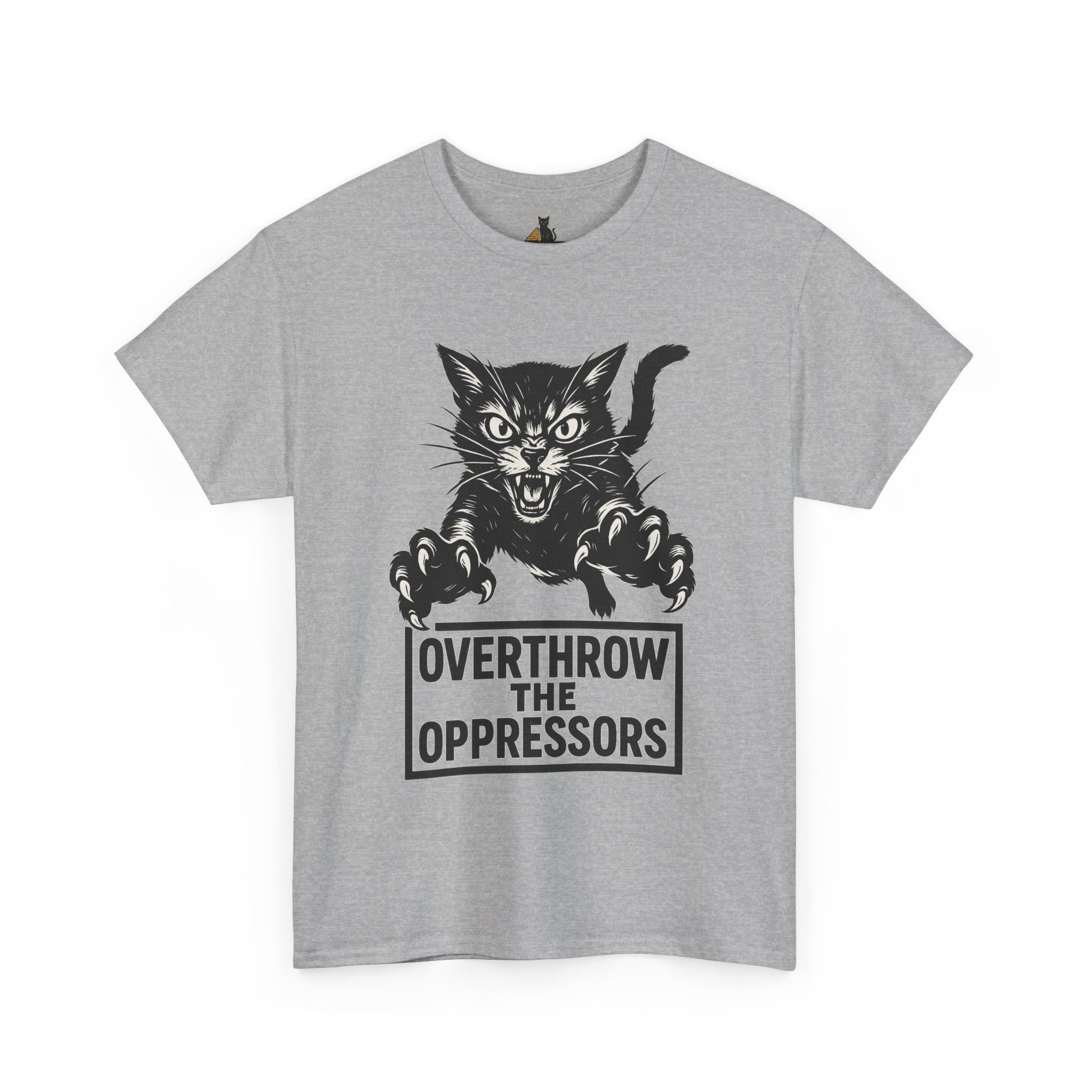 Cat Attacking Unisex Tee - Overthrow Oppressors – Catluminati