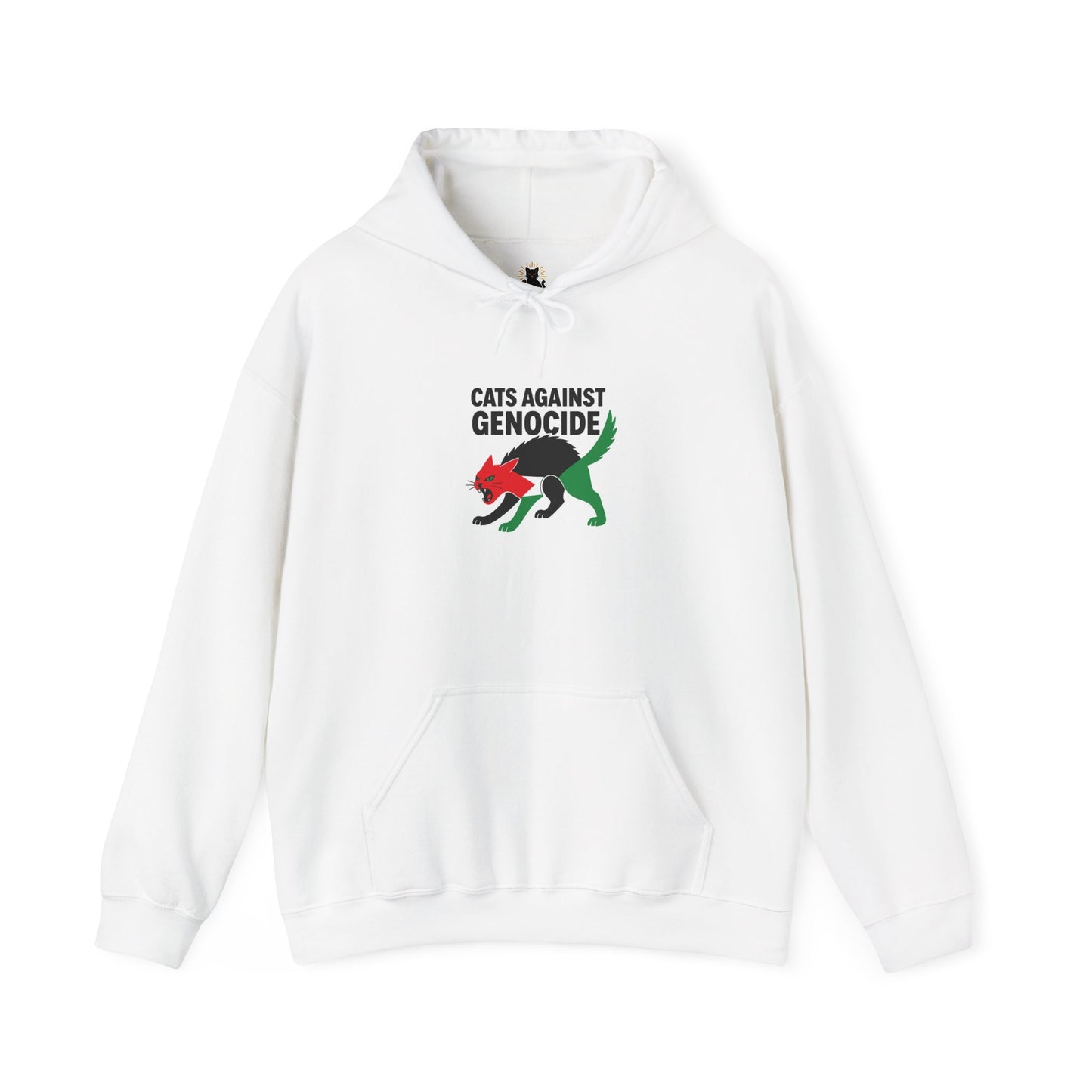 Cats Against Genocide Hooded Sweatshirt, Unisex Hoodie, Cozy Sweatshirt, Animal Rights Apparel, Activist Clothing, Gift for Cat Lovers