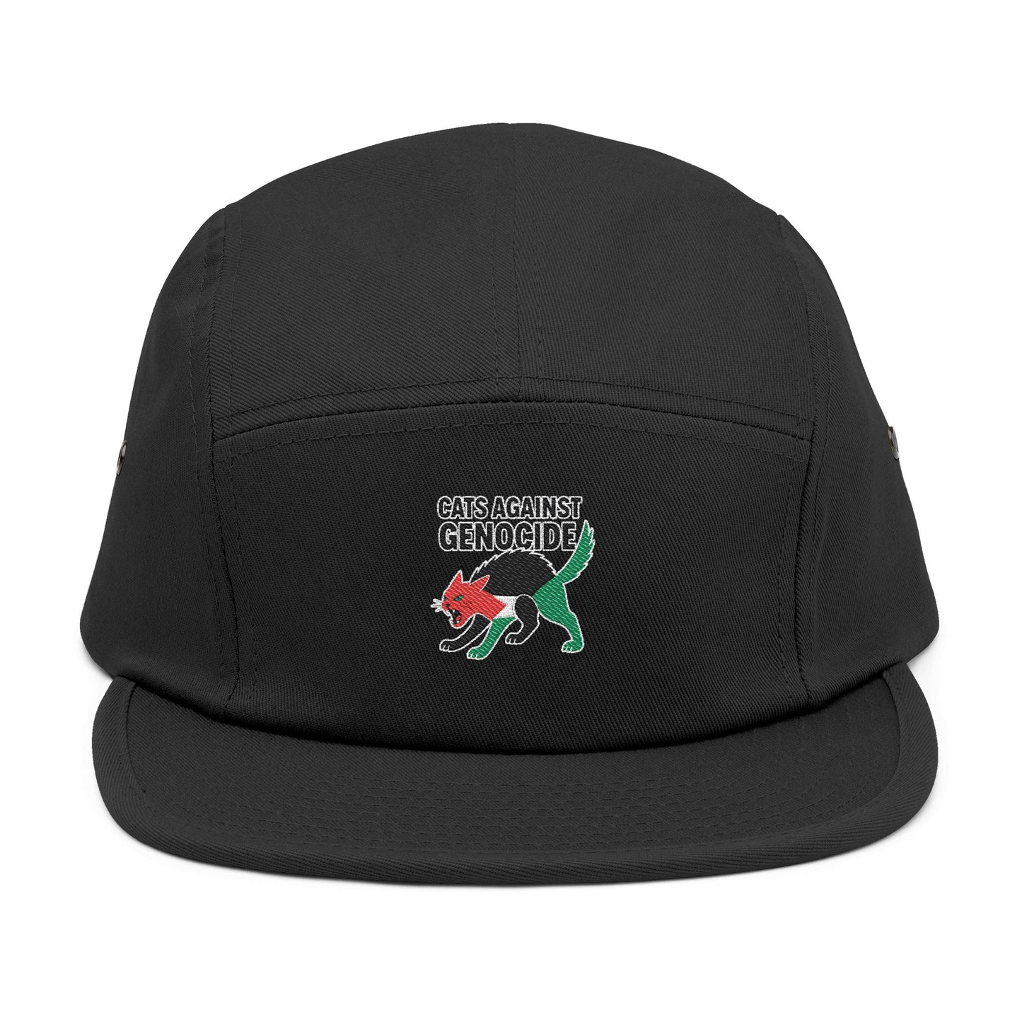 Embroidered 'Cats Against Genocide' Dino 5-Panel Cap