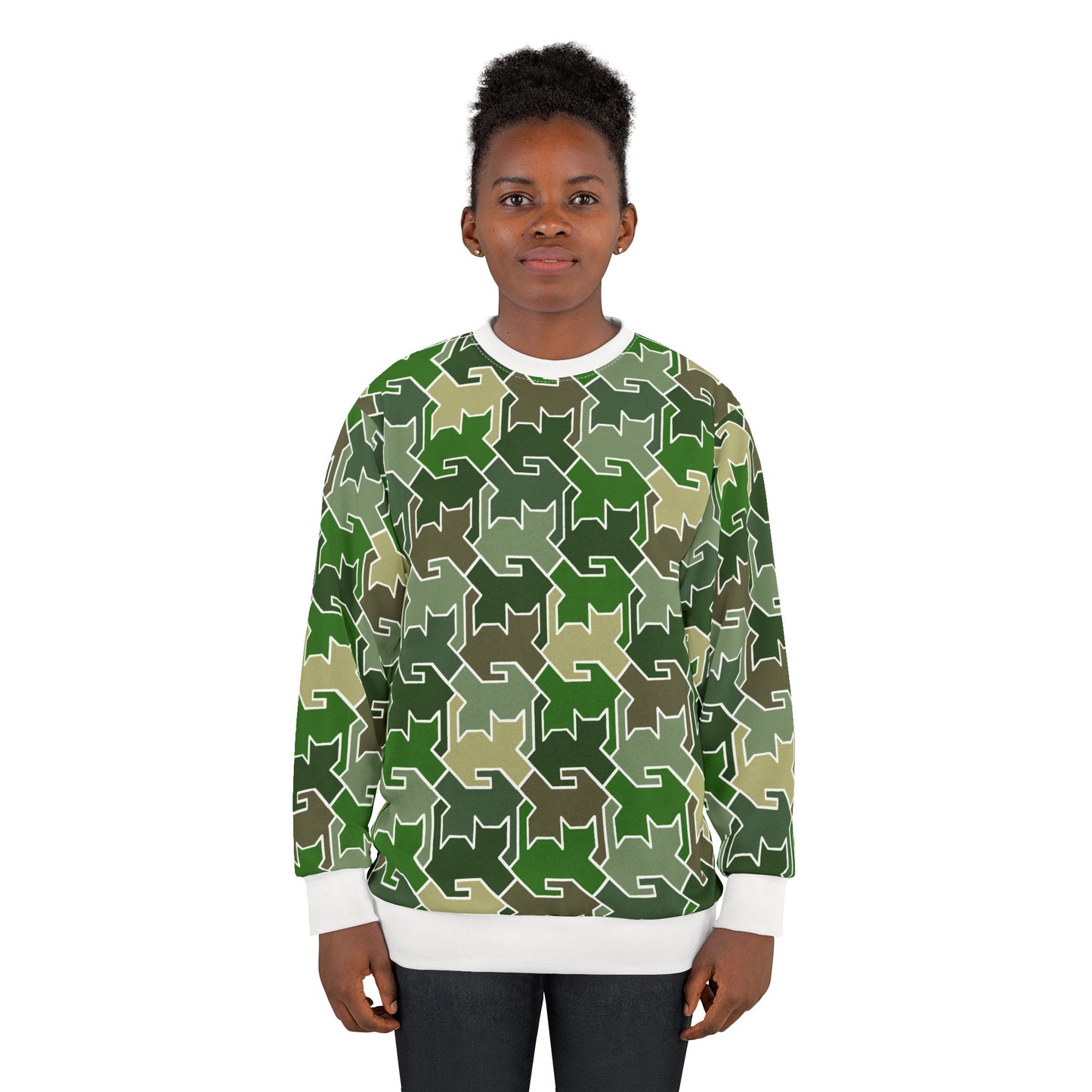 Camo Kitty Sweatshirt Original Camouflage Cat Print