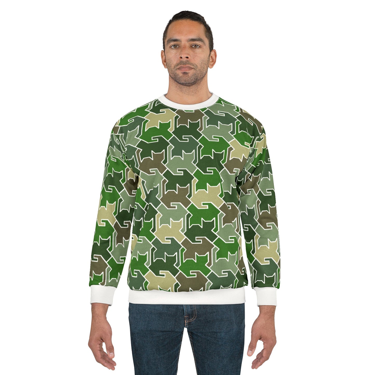 Camo Kitty Sweatshirt Original Camouflage Cat Print