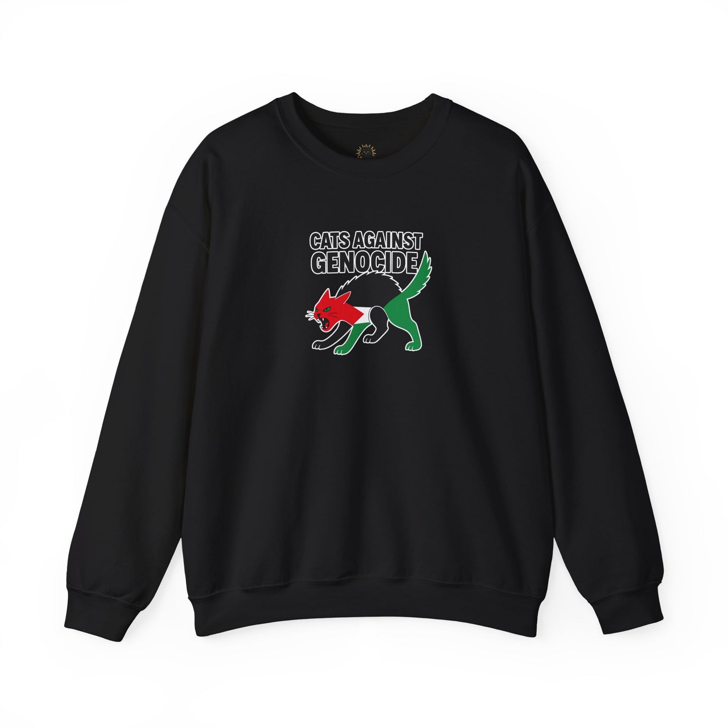 Cats Against Genocide Sweatshirt - Unisex Heavy Blend Crewneck, Cozy Gift, Eco-Friendly Fashion, Animal Rights Apparel, Casual Wear, [...]