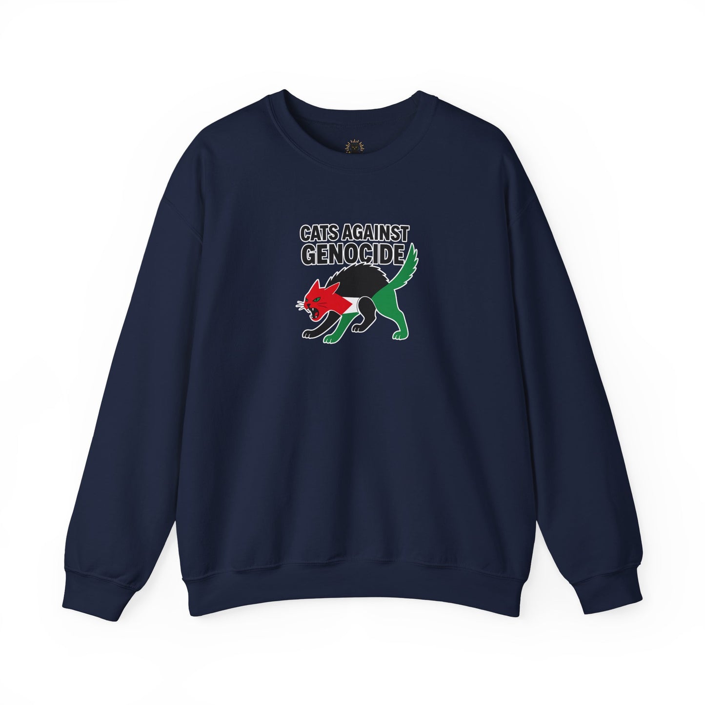 Cats Against Genocide Sweatshirt - Unisex Heavy Blend Crewneck, Cozy Gift, Eco-Friendly Fashion, Animal Rights Apparel, Casual Wear, [...]