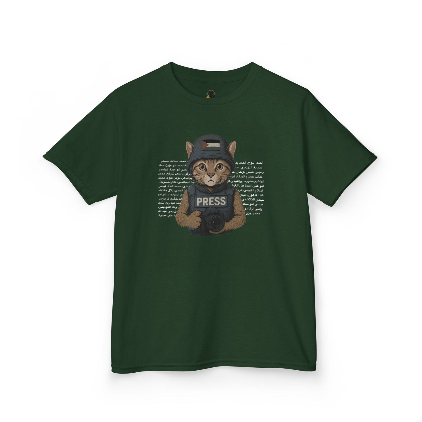 Kids Graphic Tee, Cat Press Journalist Shirt, Fun Animal Apparel, Unique Gift for Kids, Cool Fashion for Little Ones